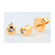 24-464 4мм Сердце с кристаллом