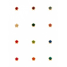 M113 серьги-иглы мини 12 пар